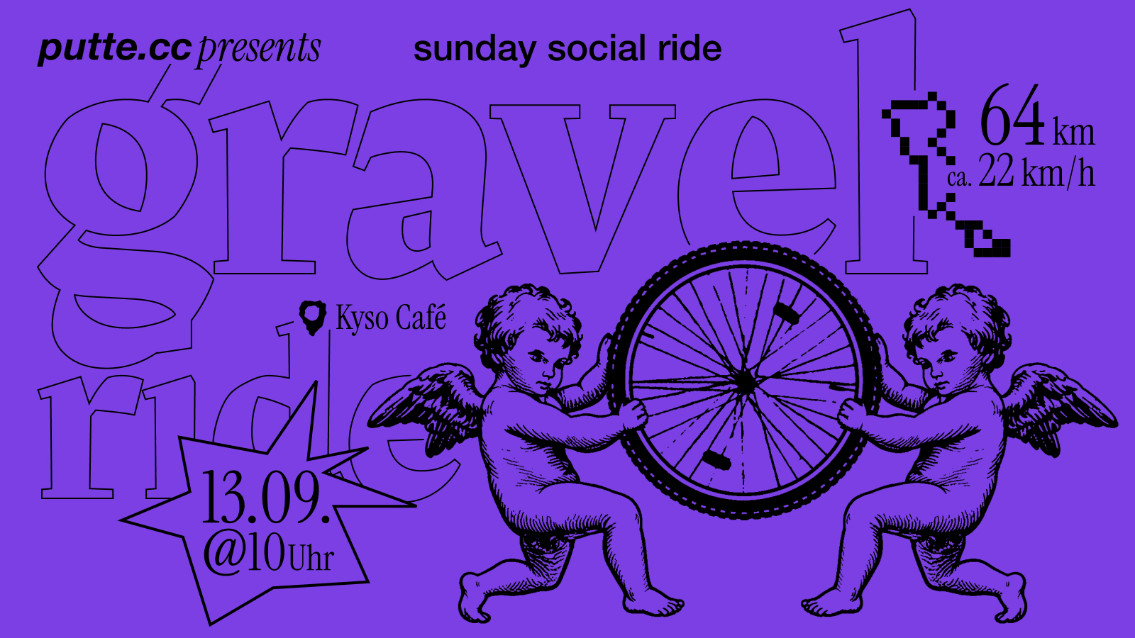 Gravel Ride Poster von putte.cc
